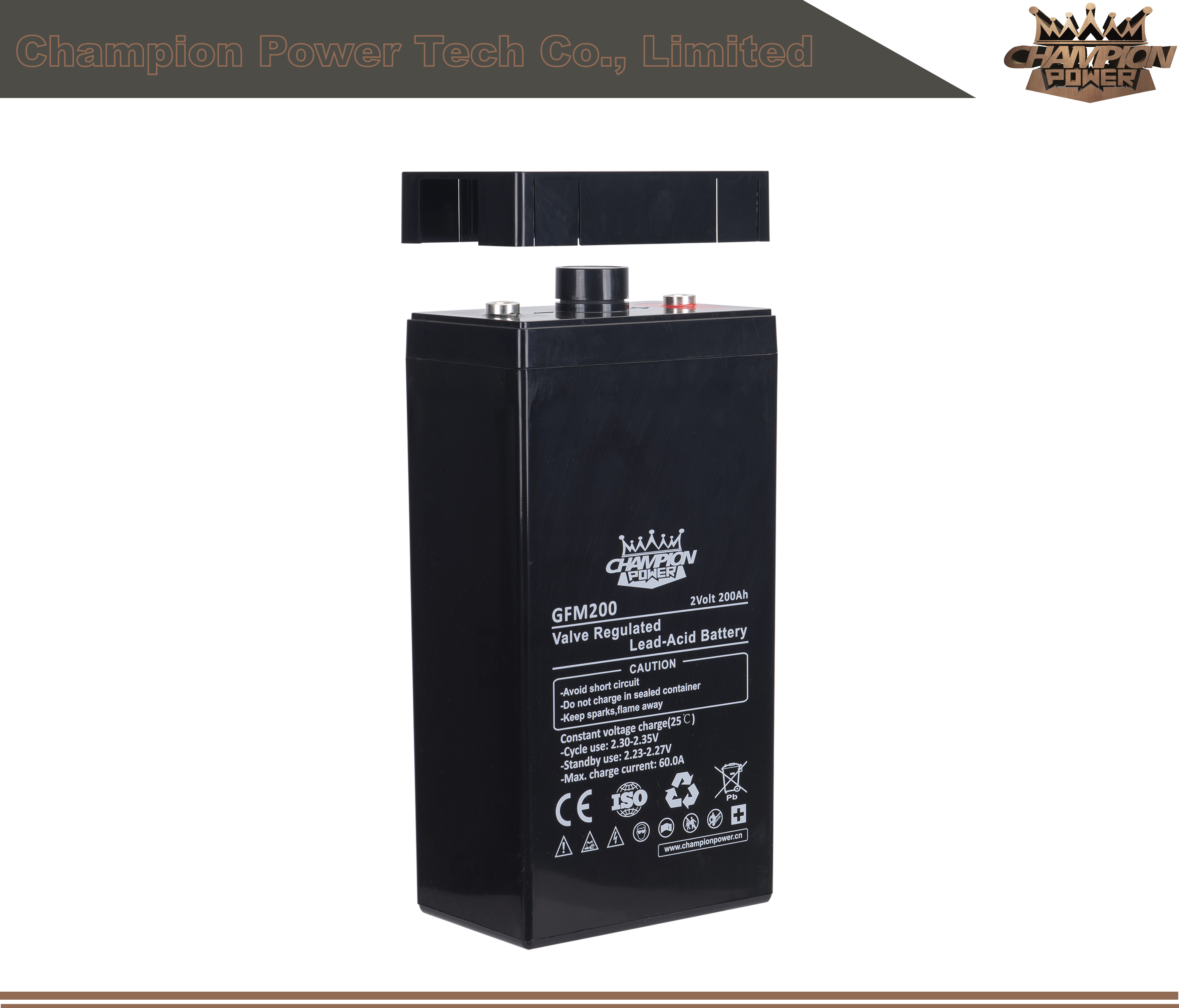 Batterie d'acide de plomb GFM200 2V200AH