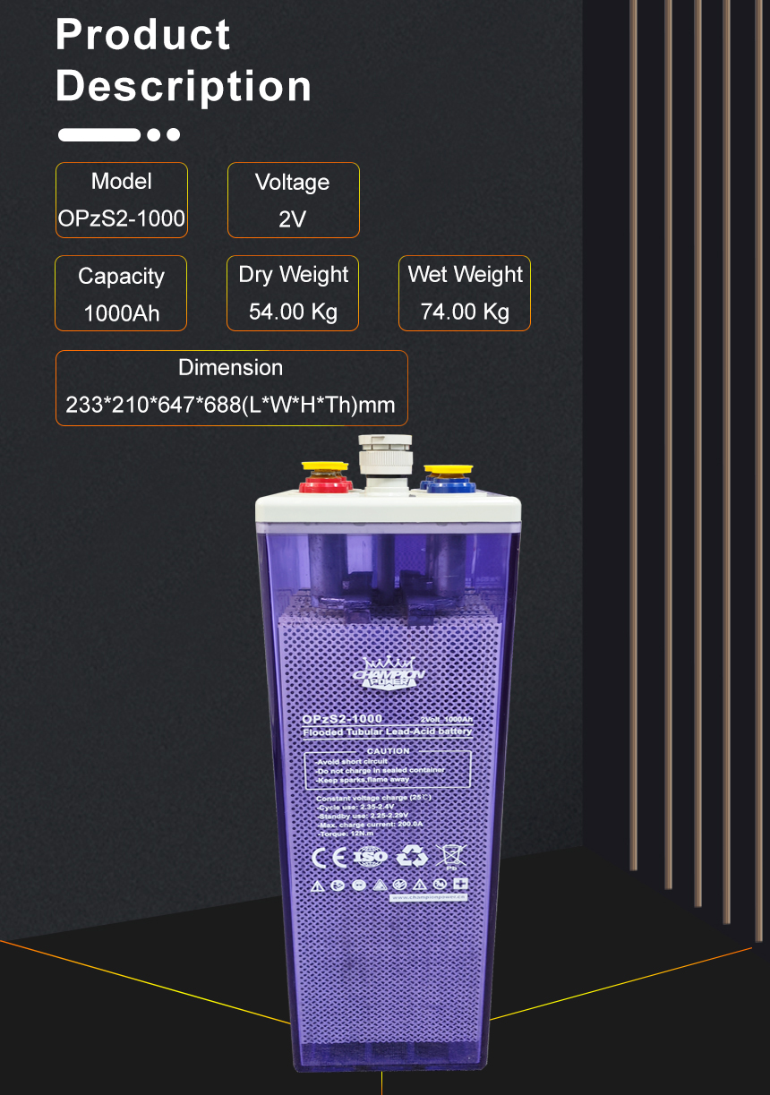 Description du produit OPZS Batery