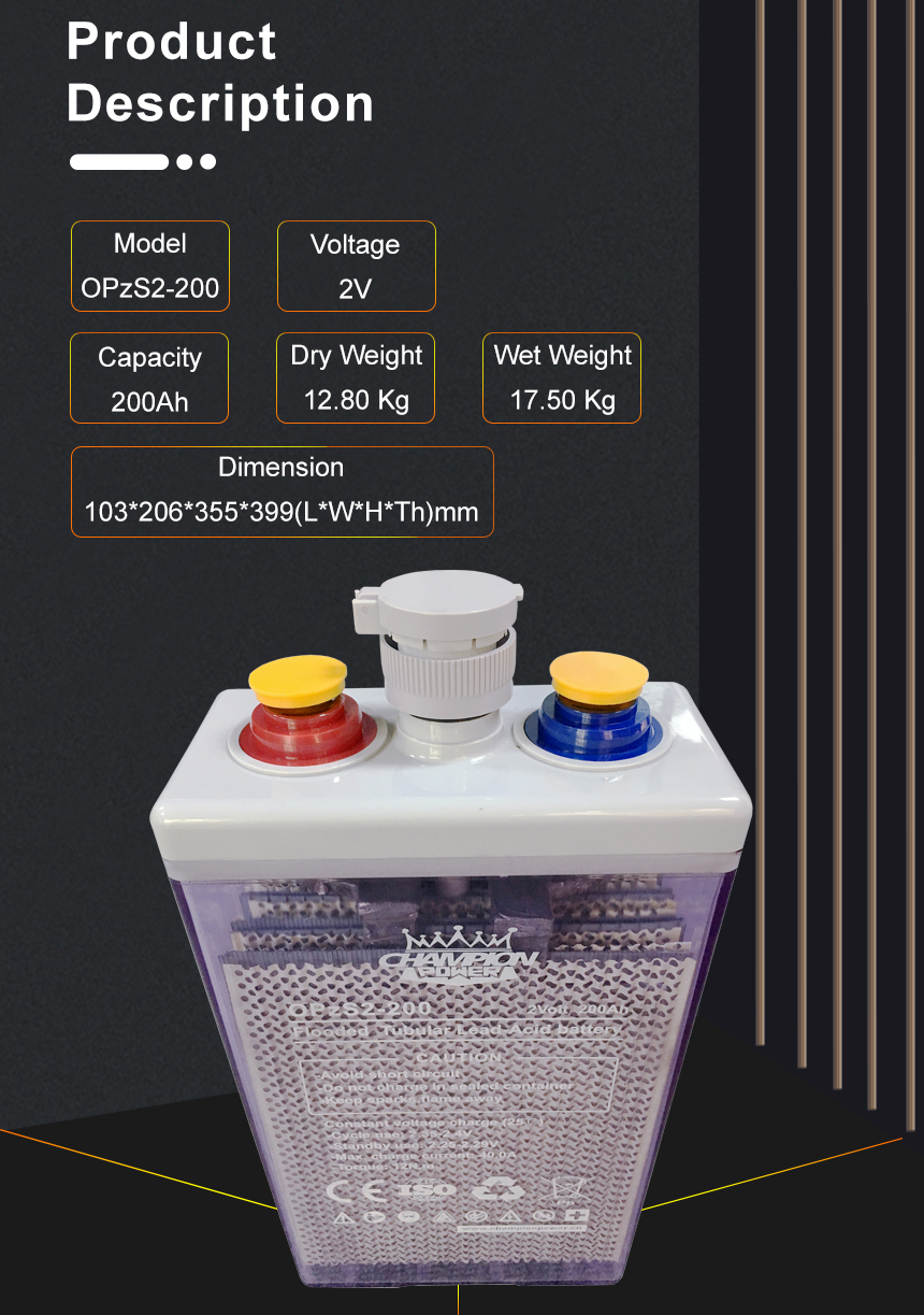 Description du produit OPZS Batery
