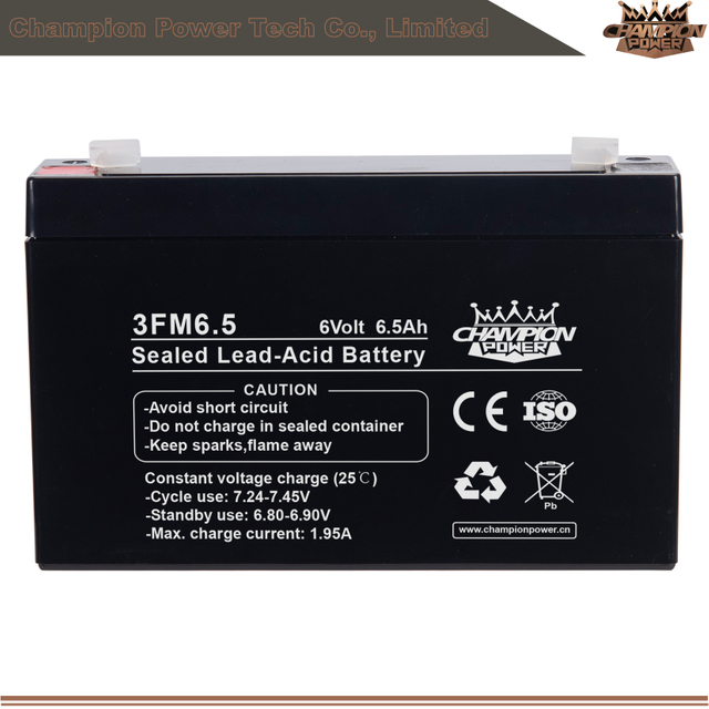 3FM6.5 Batterie AGM 6V6.5AH