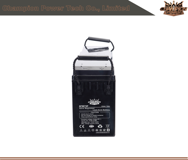 6FM75F 12V75AH Batterie de borne avant avant