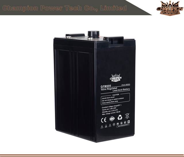 GFM600 2V600AH Batterie d'acide de plomb