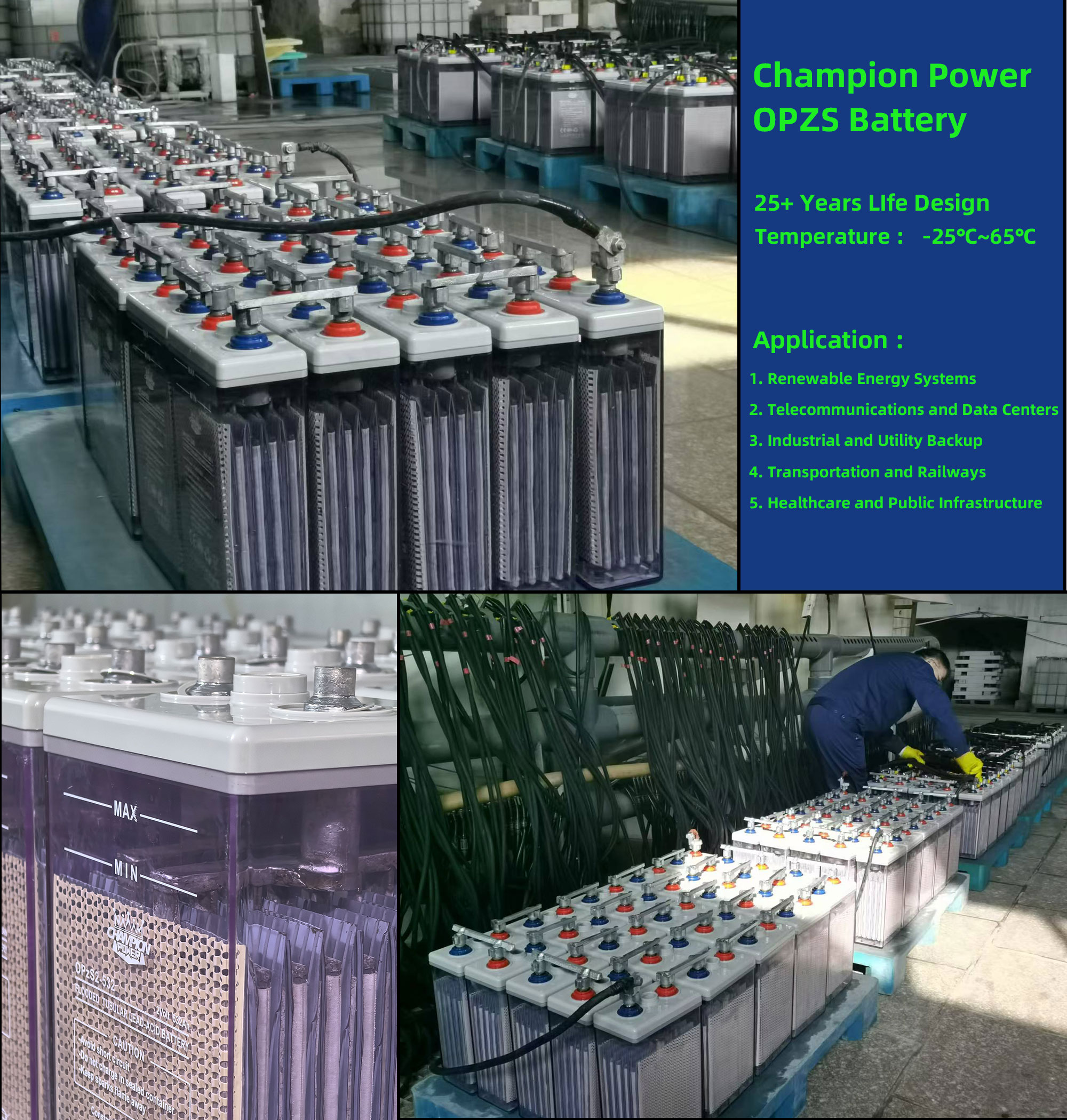 Champion Power Opzs Battery: conçu pour l'excellence dans le stockage d'énergie