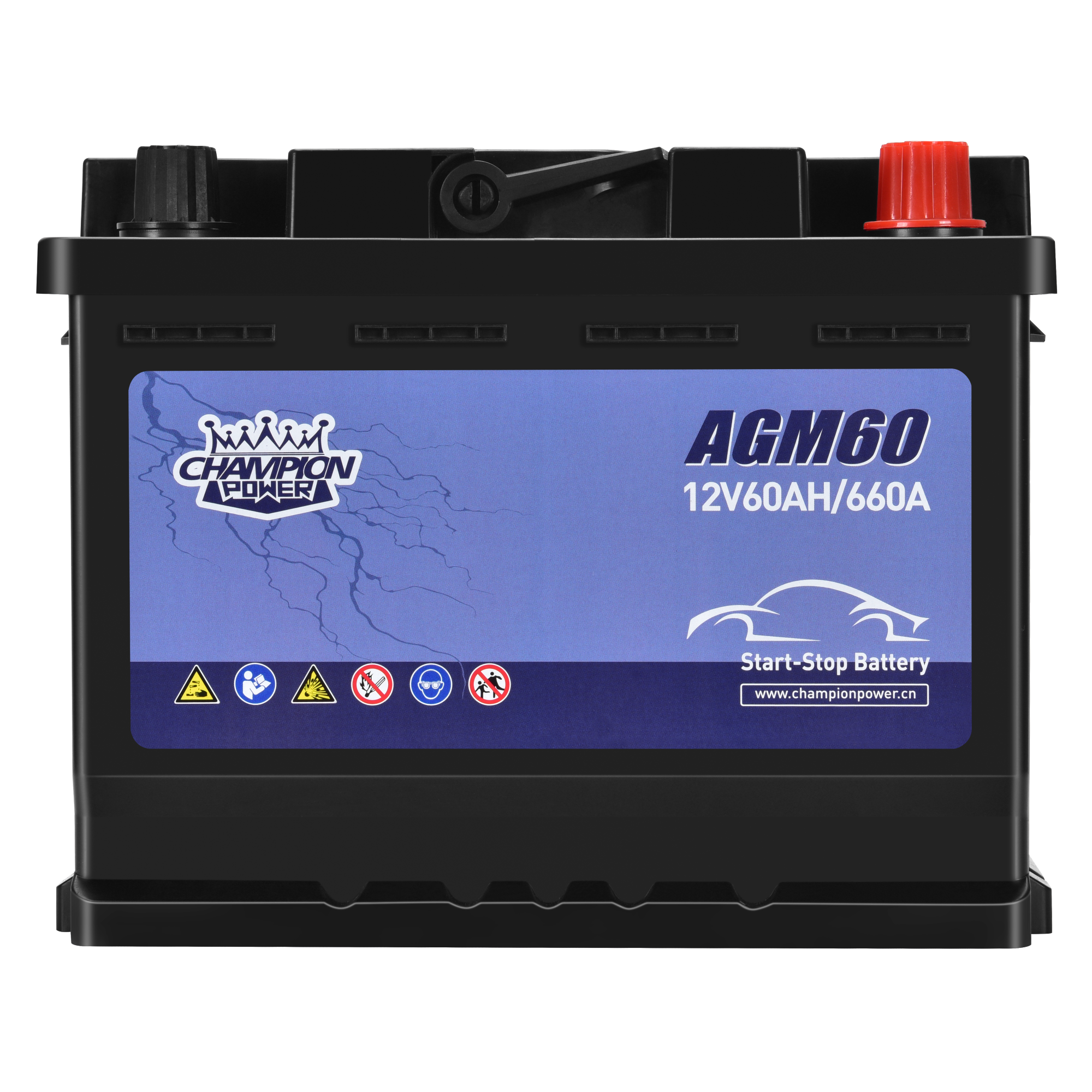AGM60 12V60AH Batterie de démarrage de démarrage