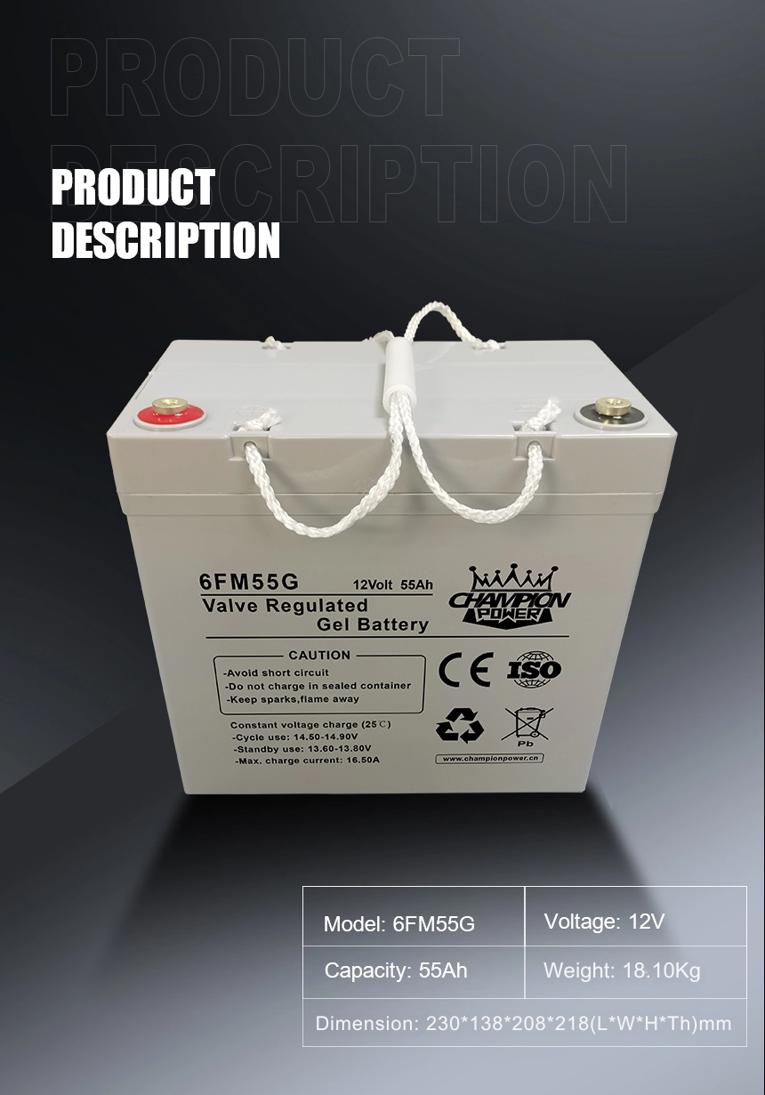 Batterie en gel 12V55AH