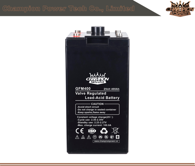 GFM400 2V400AH Batterie d'acide de plomb