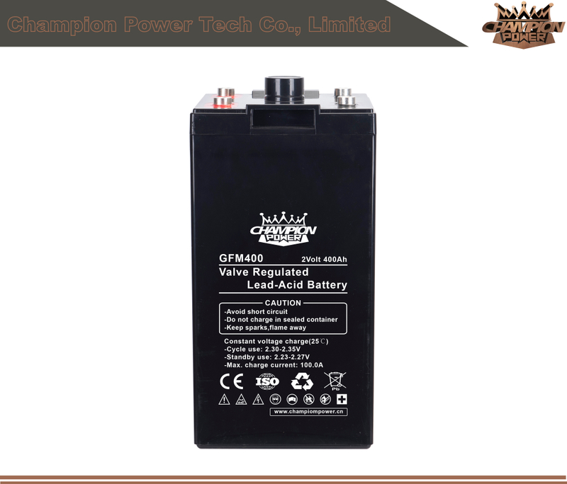 GFM400 2V400AH Batterie d'acide de plomb