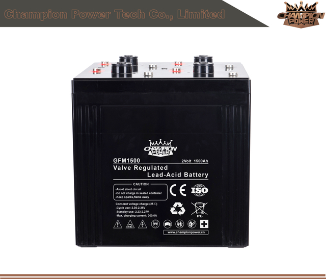 GFM1500 2V1500AH Batterie d'acide de plomb