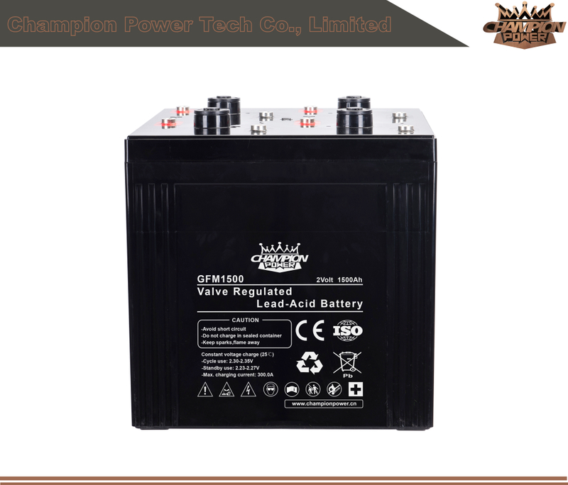GFM1500 2V1500AH Batterie d'acide de plomb