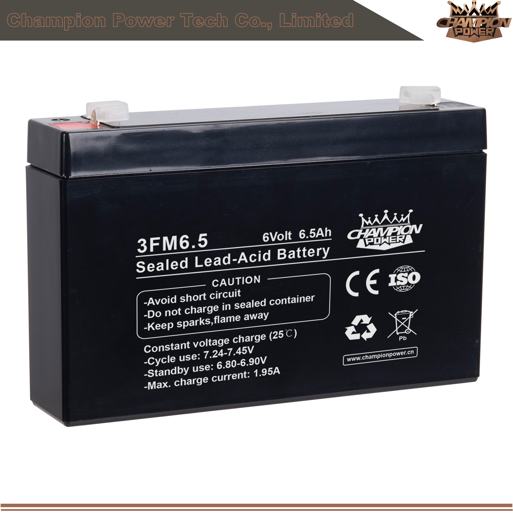 3FM6.5 Batterie AGM 6V6.5AH