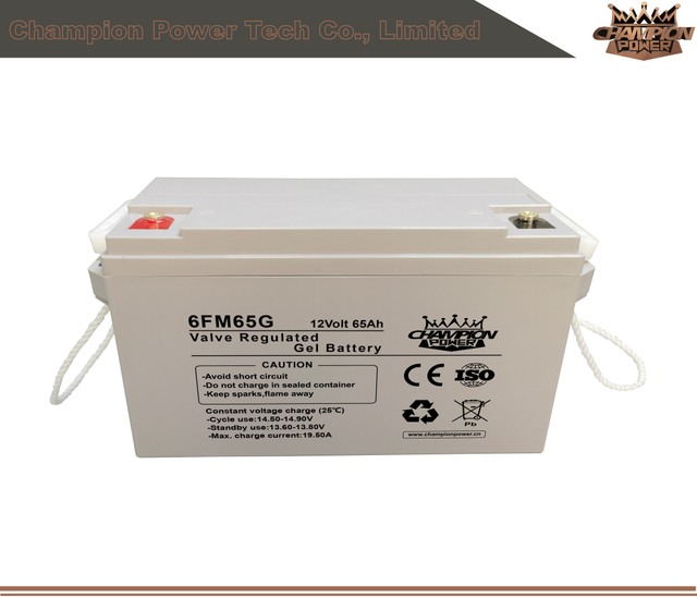 Batterie de gel 6FM65G 12V65AH