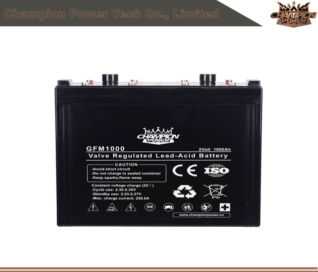 GFM1000 2V1000AH Batterie d'acide de plomb