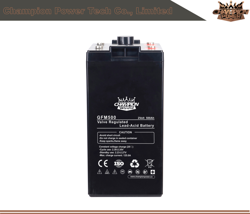 GFM500 2V500AH Batterie d'acide de plomb