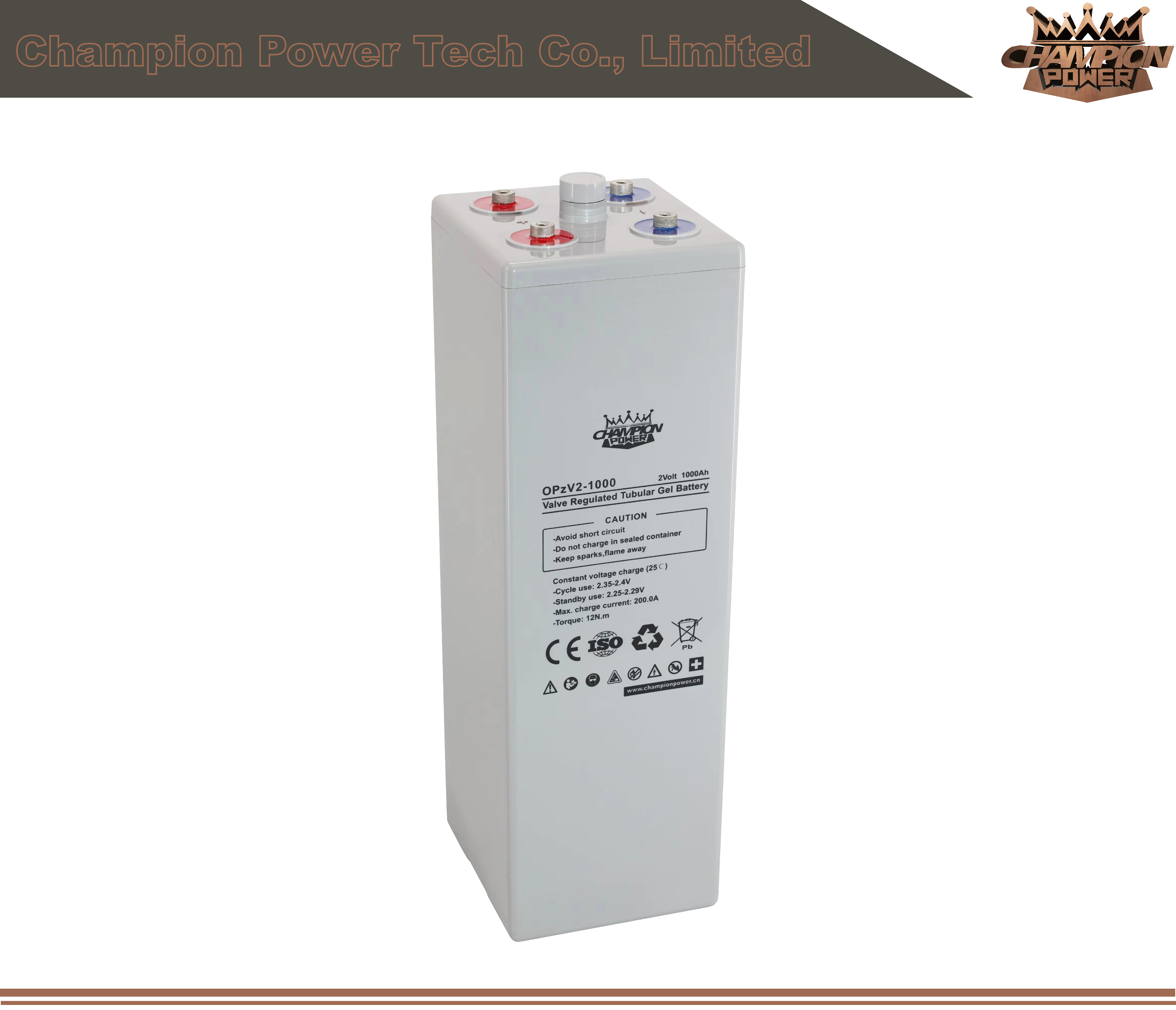 Batterie OPZV2-1000 2V1000AH OPZV