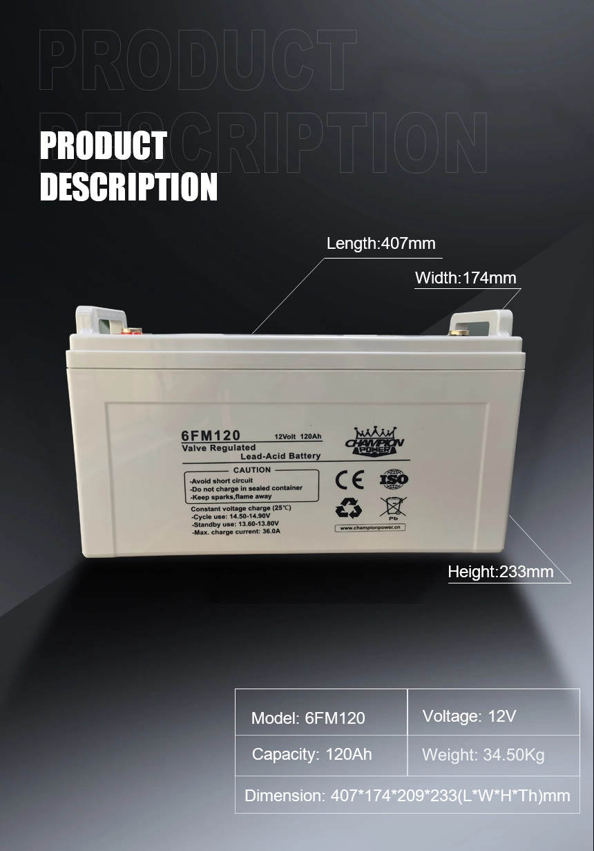 Batterie AGM 6FM12012V120AH