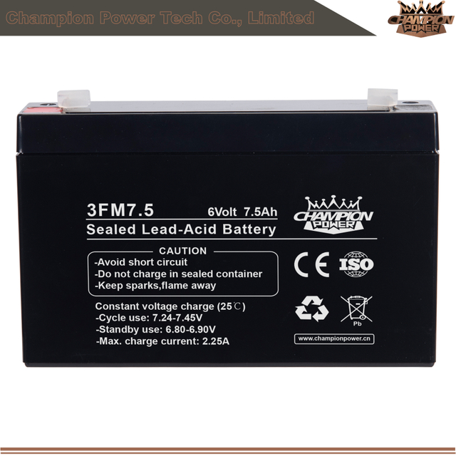 3FM7.5 Batterie AGM 6V7.5AH