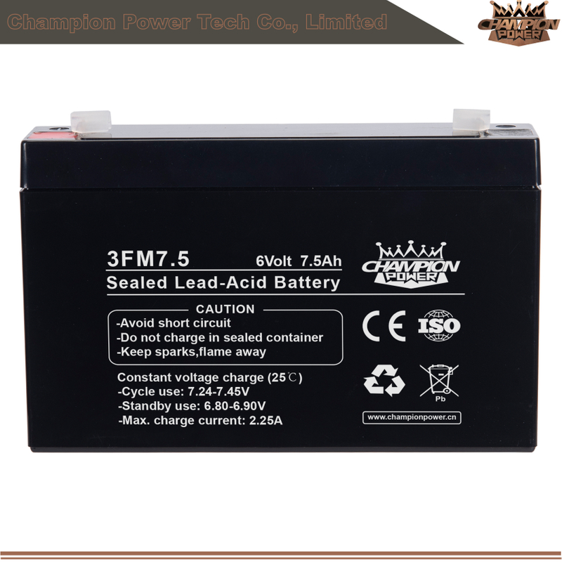 3FM7.5 Batterie AGM 6V7.5AH