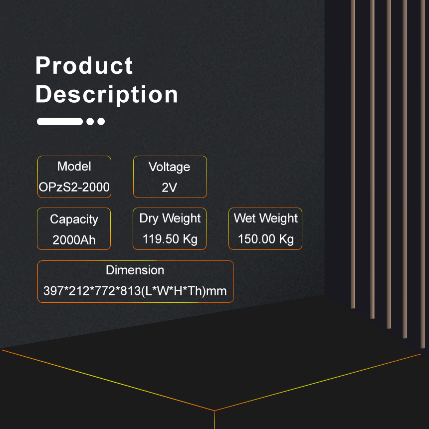 Description du produit OPZS Batery