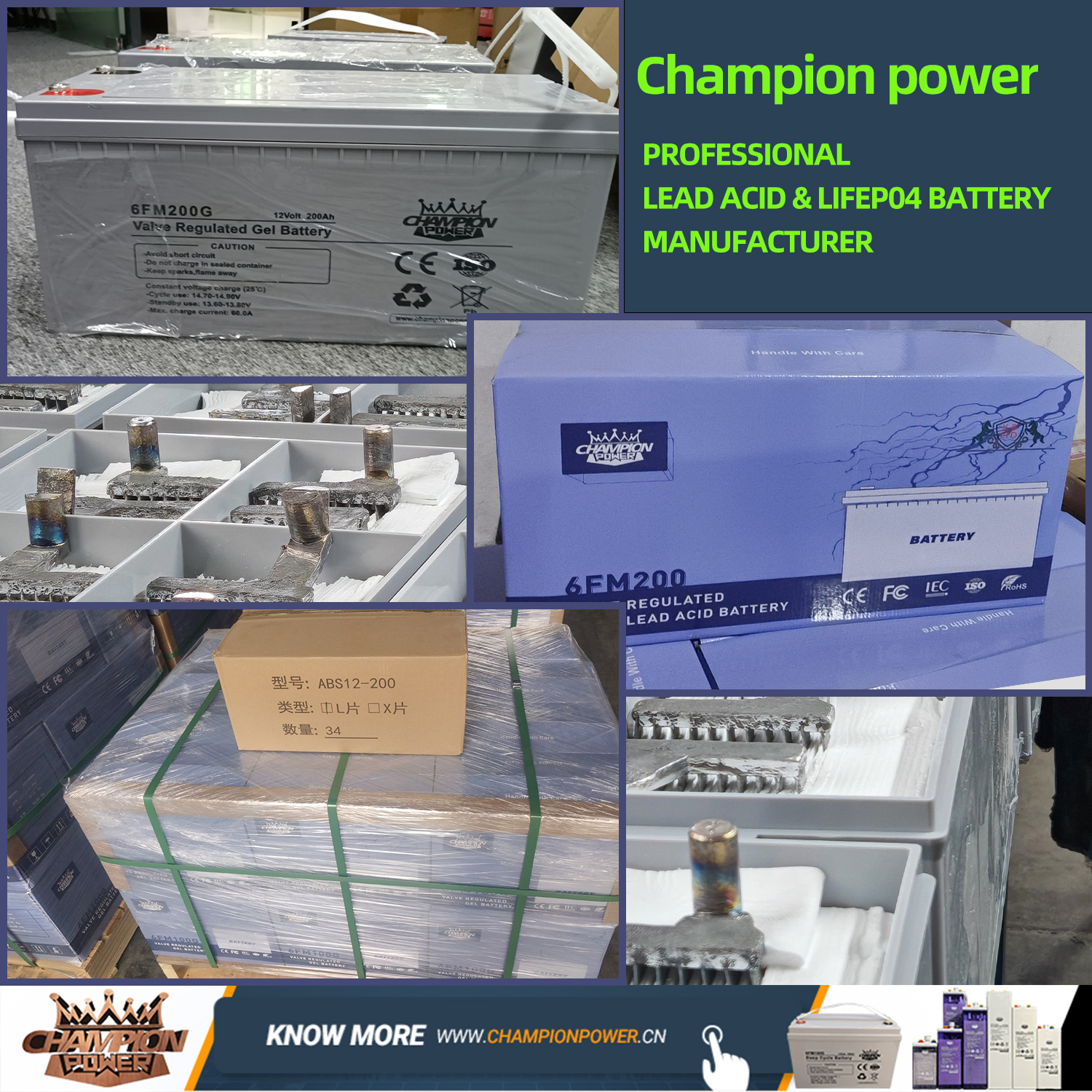 Champion Power - Un fabricant professionnel de batteries au plomb et au lithium