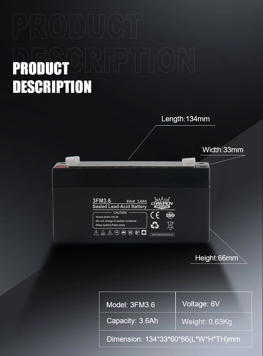 Batterie AGM 3V3,6AH
