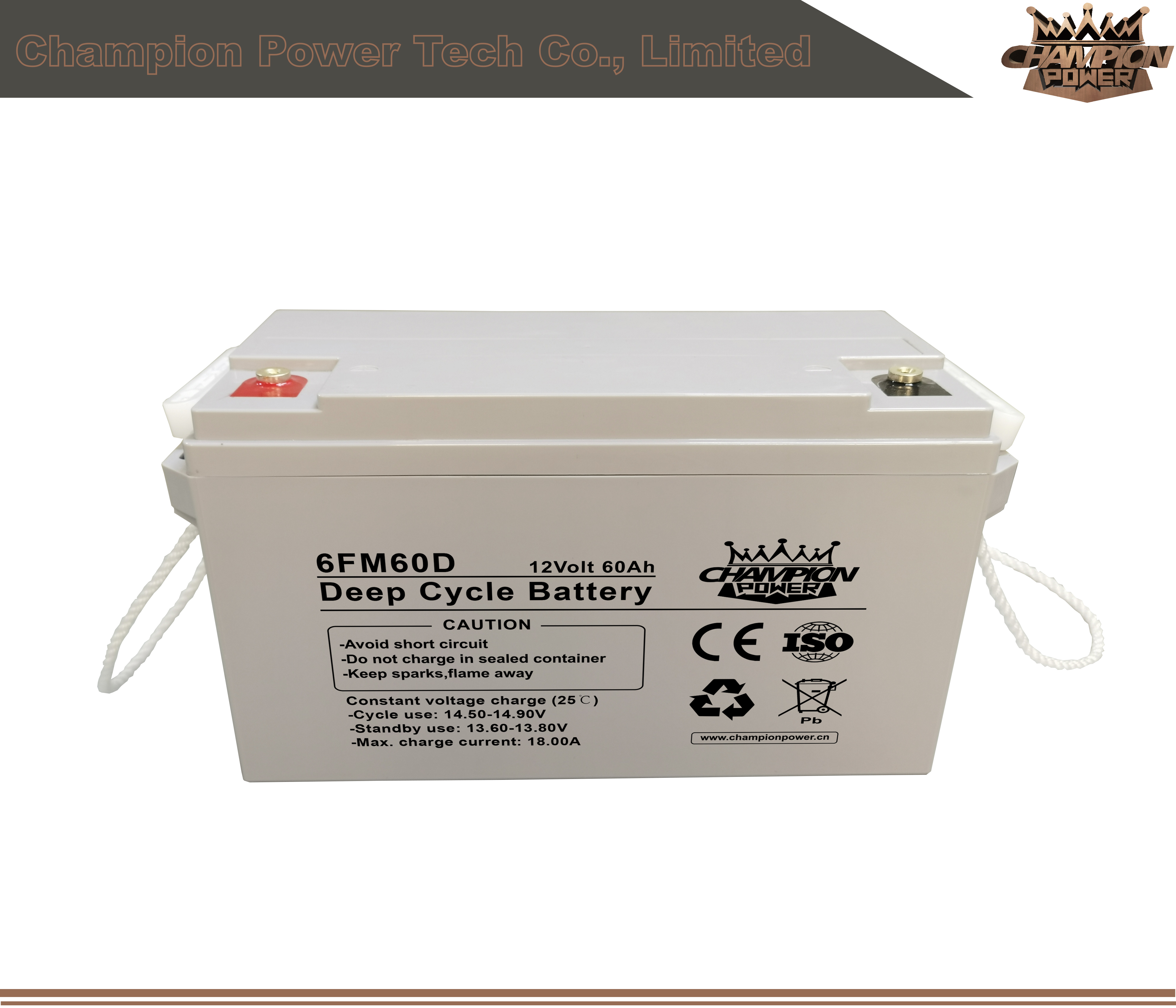6FM60D 12V60AH Batterie à cycle profond