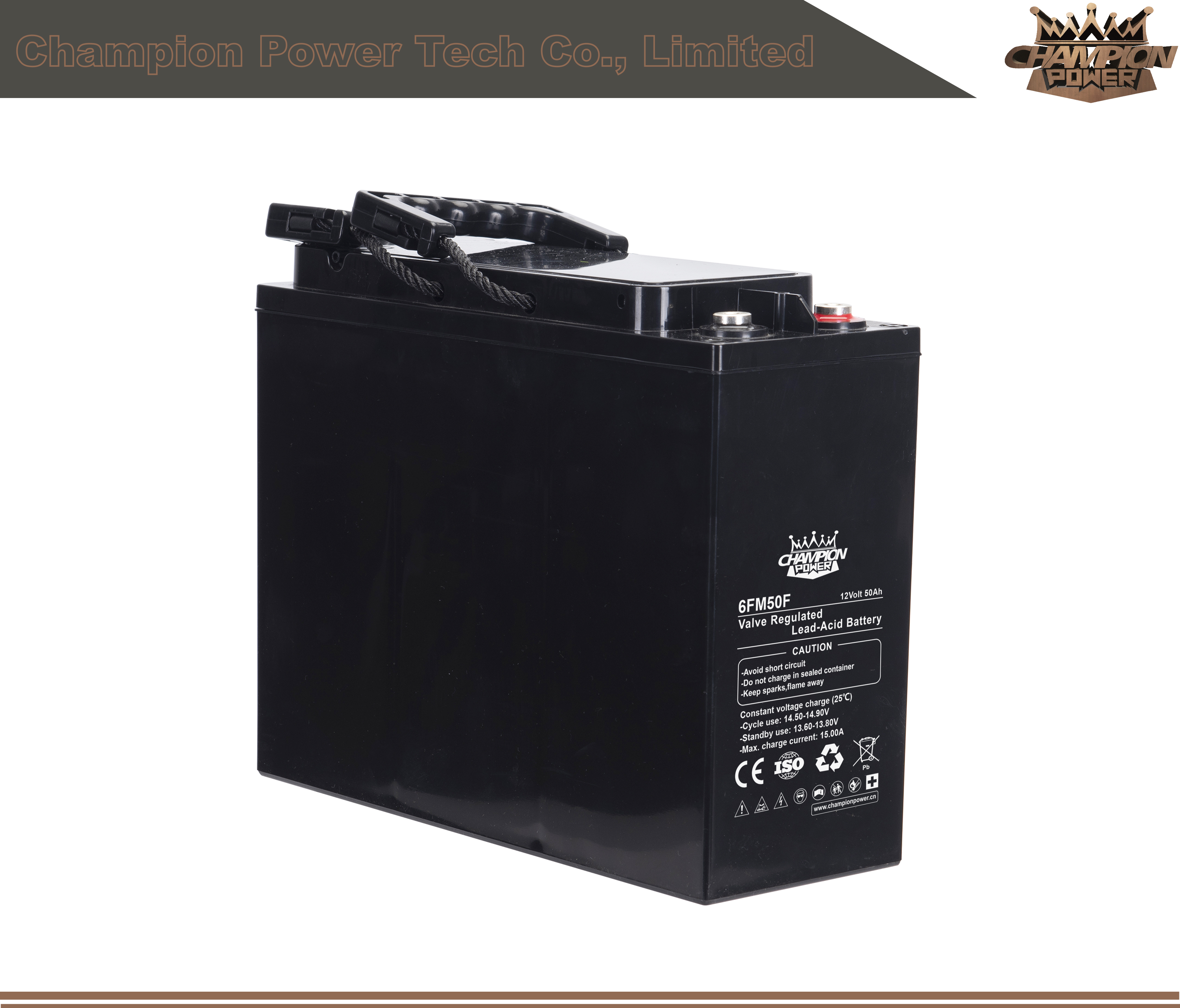 Batterie de borne avant 6FM50F 12V50AH