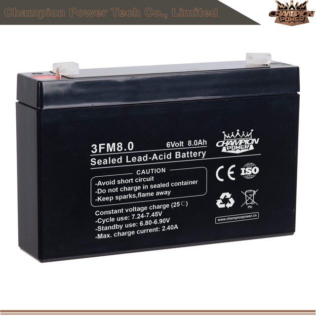 3FM8.0 Batterie AGM 6V8.0AH