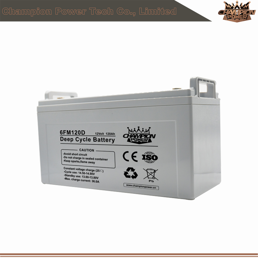 Batterie de cycle profond de 6FM120D 12V120AH