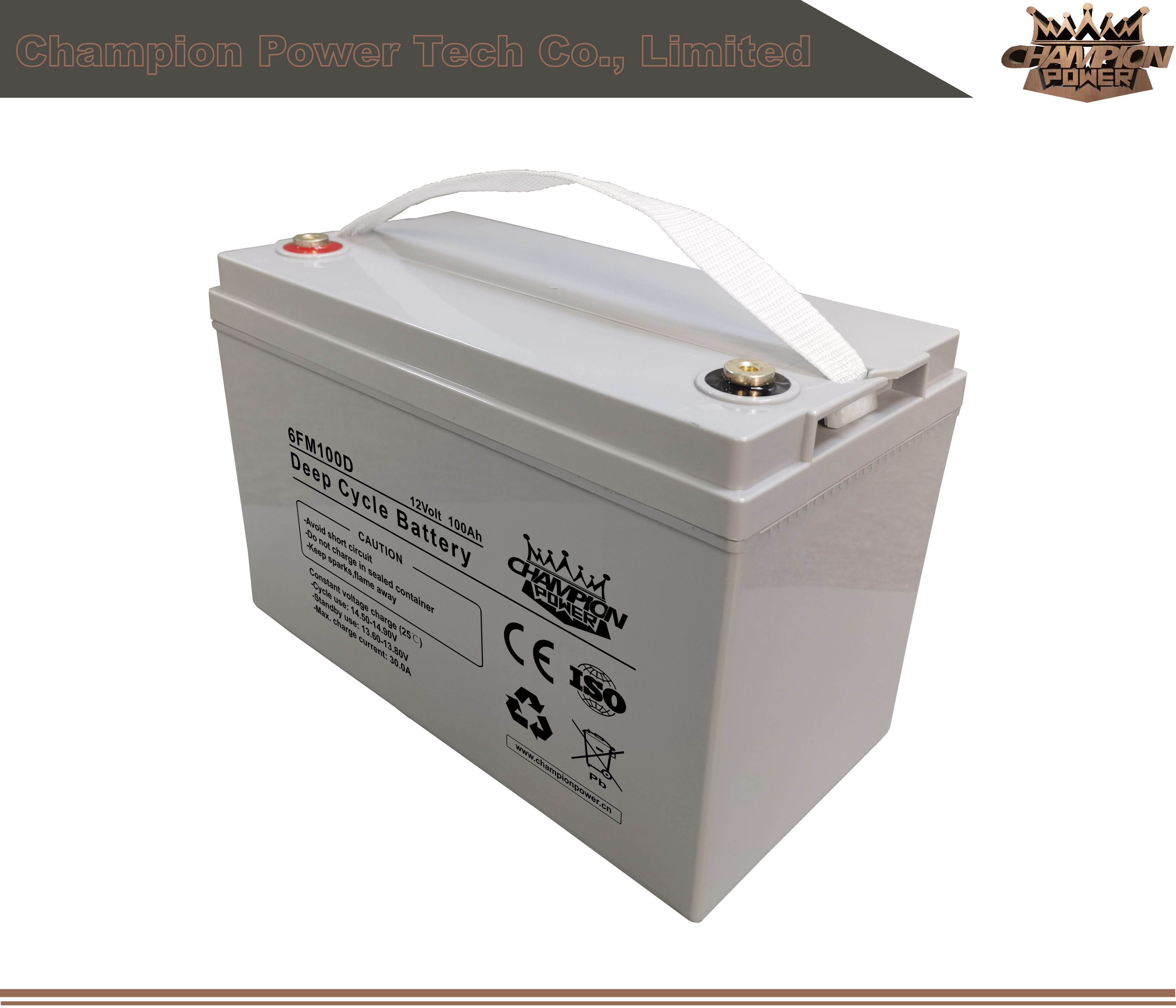 6FM100D 12V100AH Batterie de cycle profond