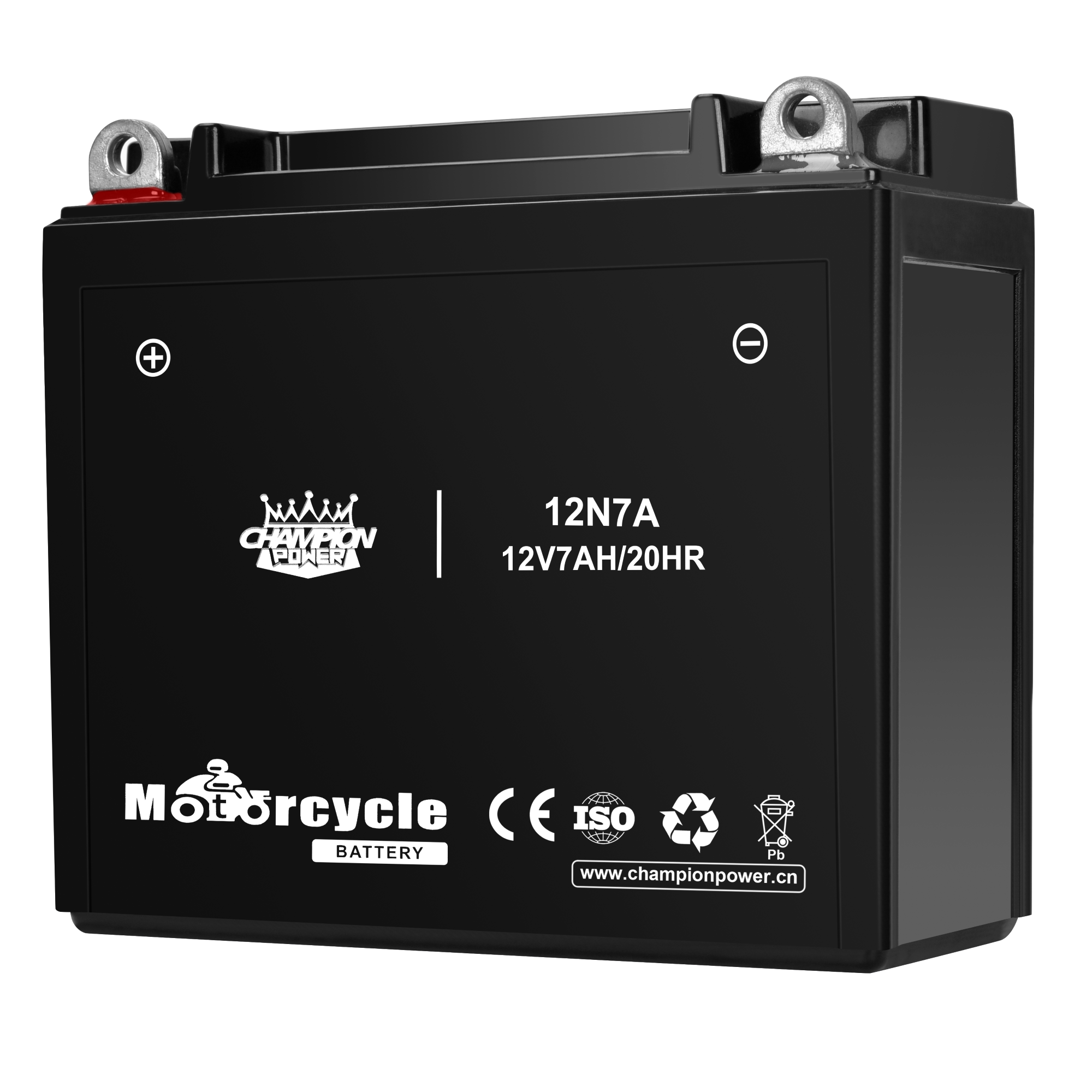 Batterie de moto 12N7A 12V7AH 136 mm * 76 mm * 126 mm
