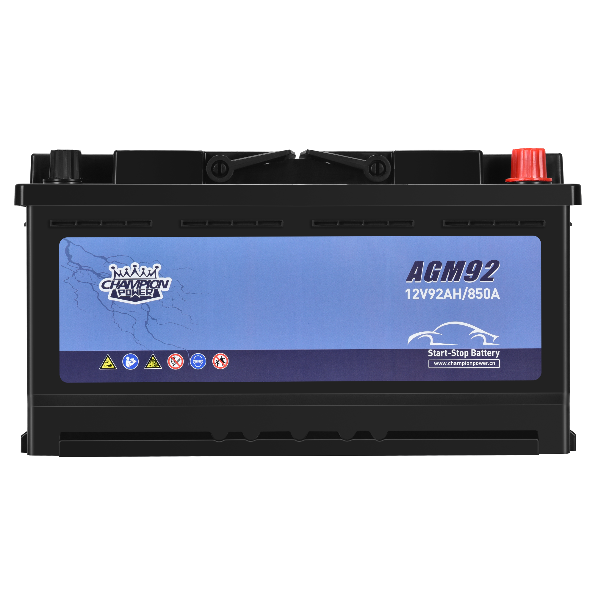 AGM92 12V92AH Batterie de démarrage de démarrage