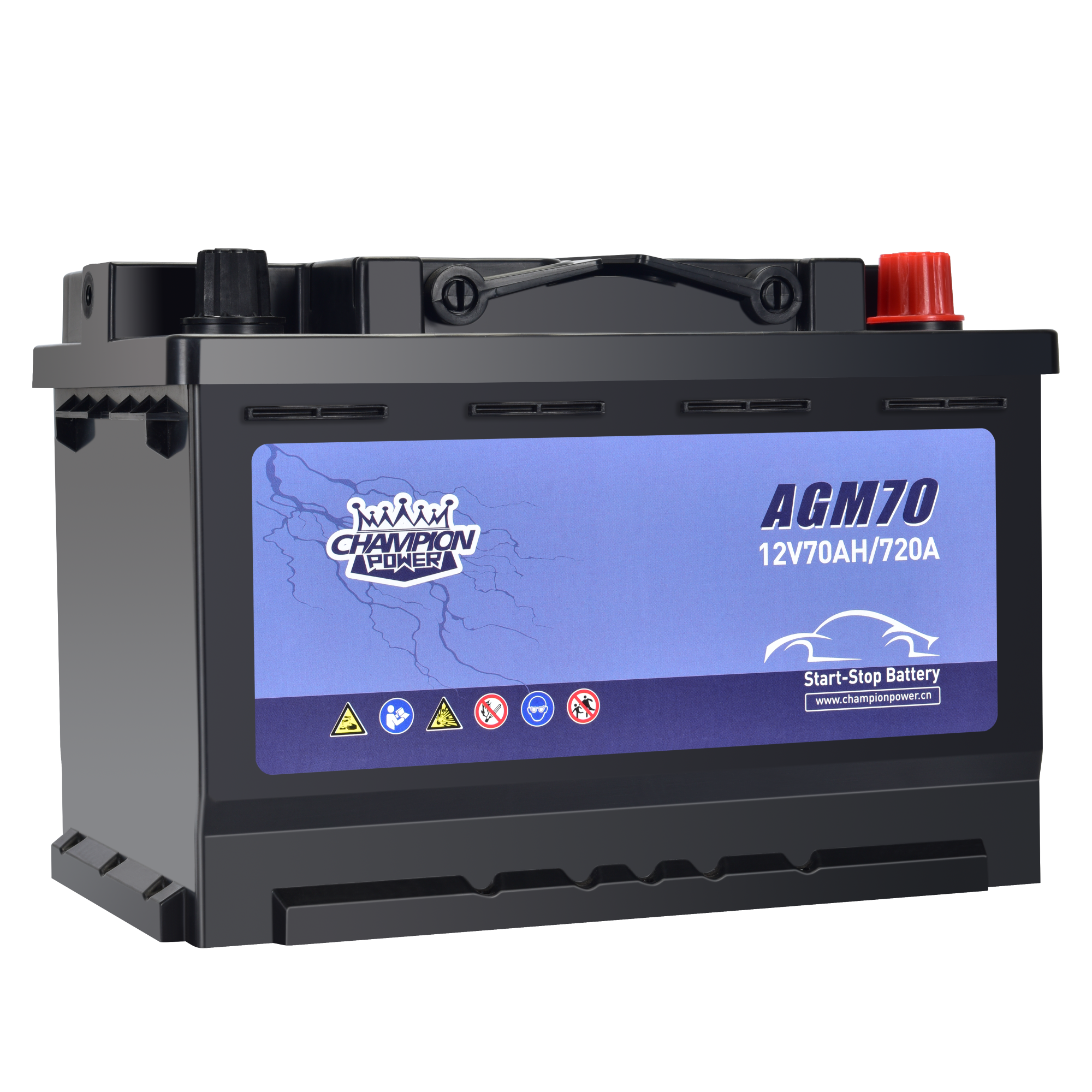AGM70 12V70AH Batterie de démarrage de démarrage