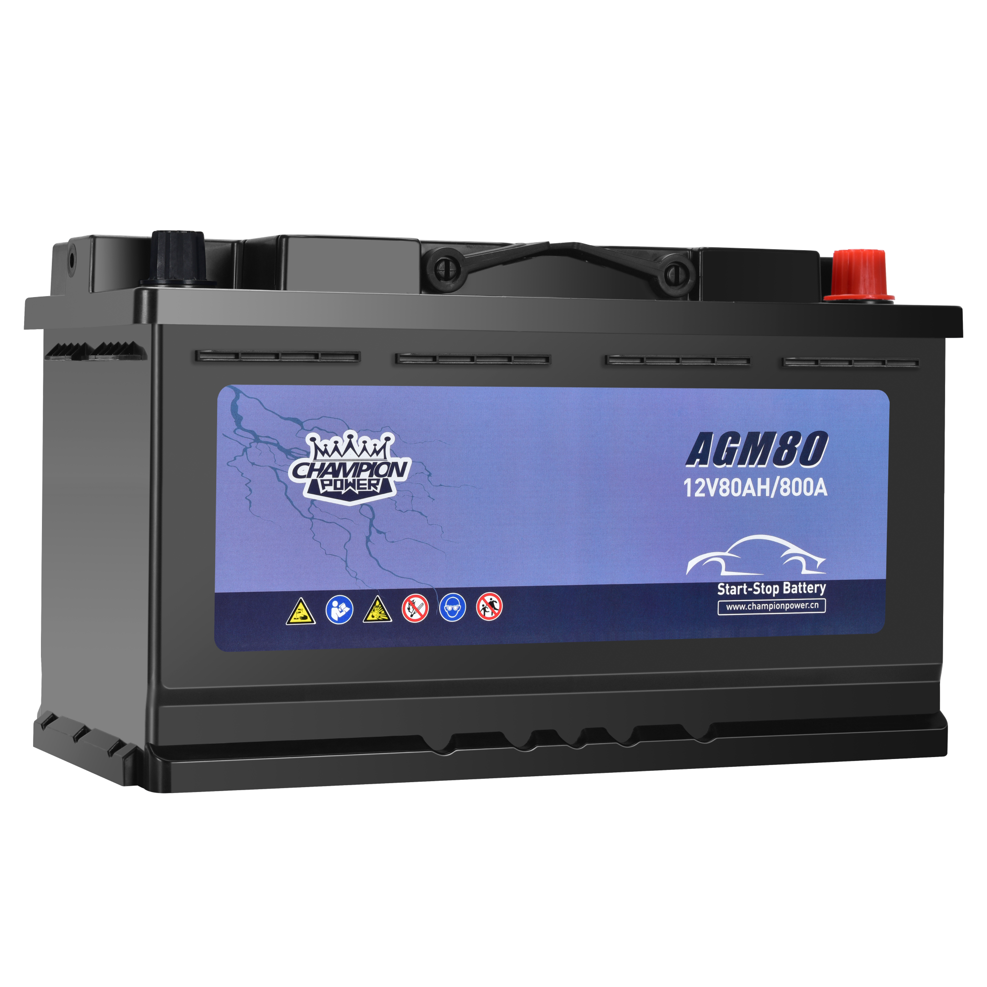 AGM80 12V80AH Batterie de départ de départ