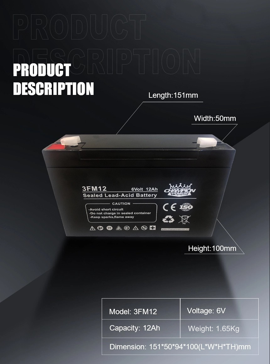 Batterie AGM 6V12AH