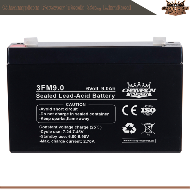 3FM9.0 Batterie AGM 6V9.0AH