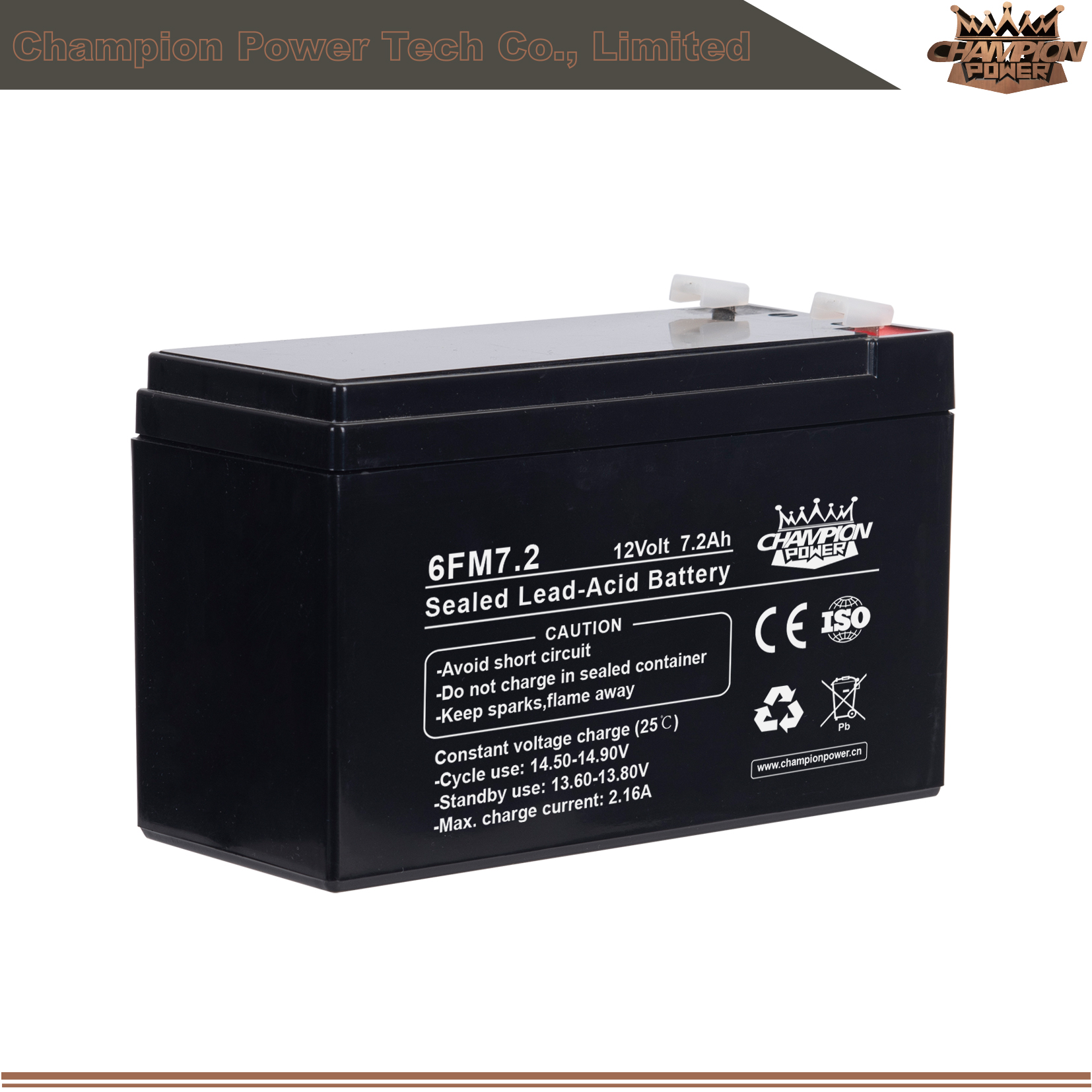 6FM7.2 Batterie AGM 12V7.2AH