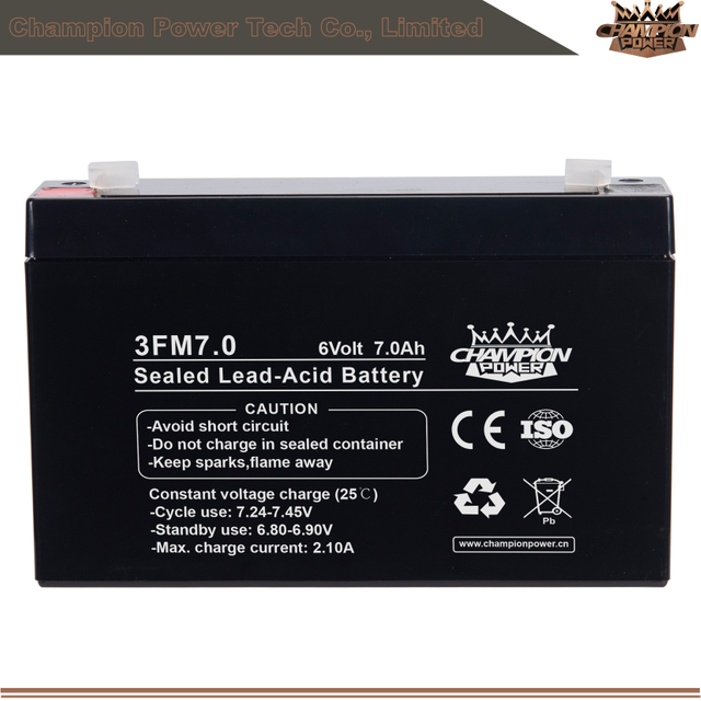 3FM7.0 Batterie AGM 6V7.0AH