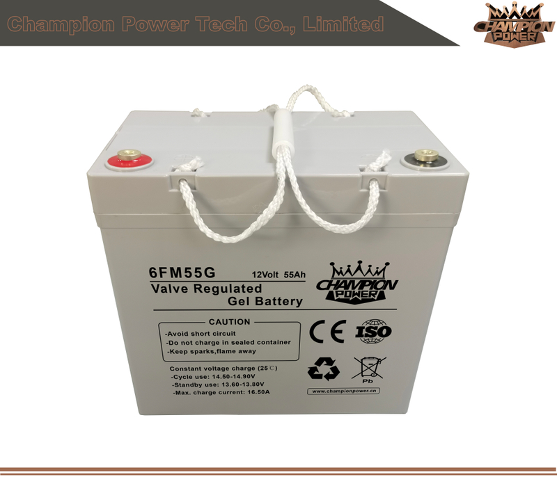 Batterie de gel 6FM55G 12V55AH