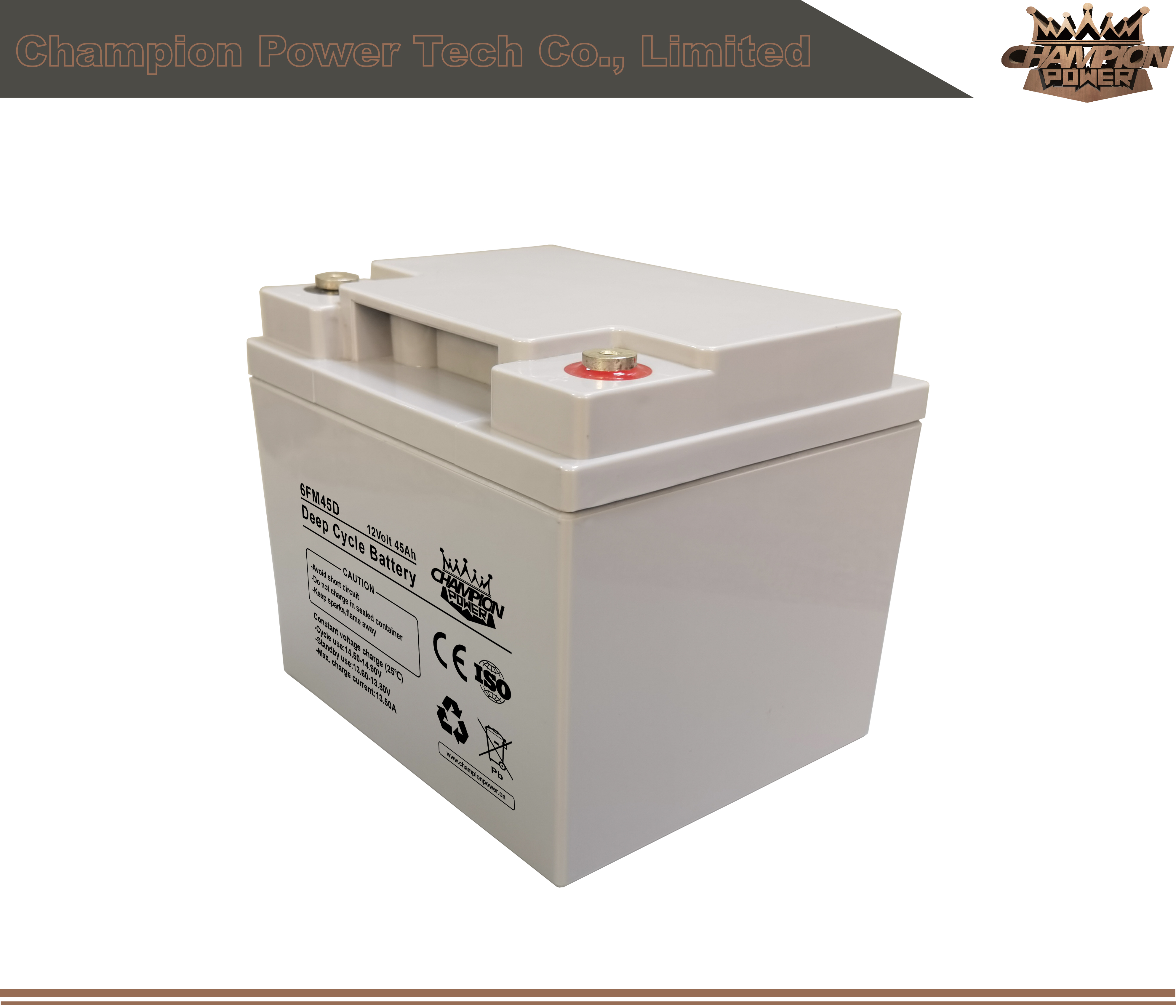 6FM45D 12V45AH Batterie à cycle profond