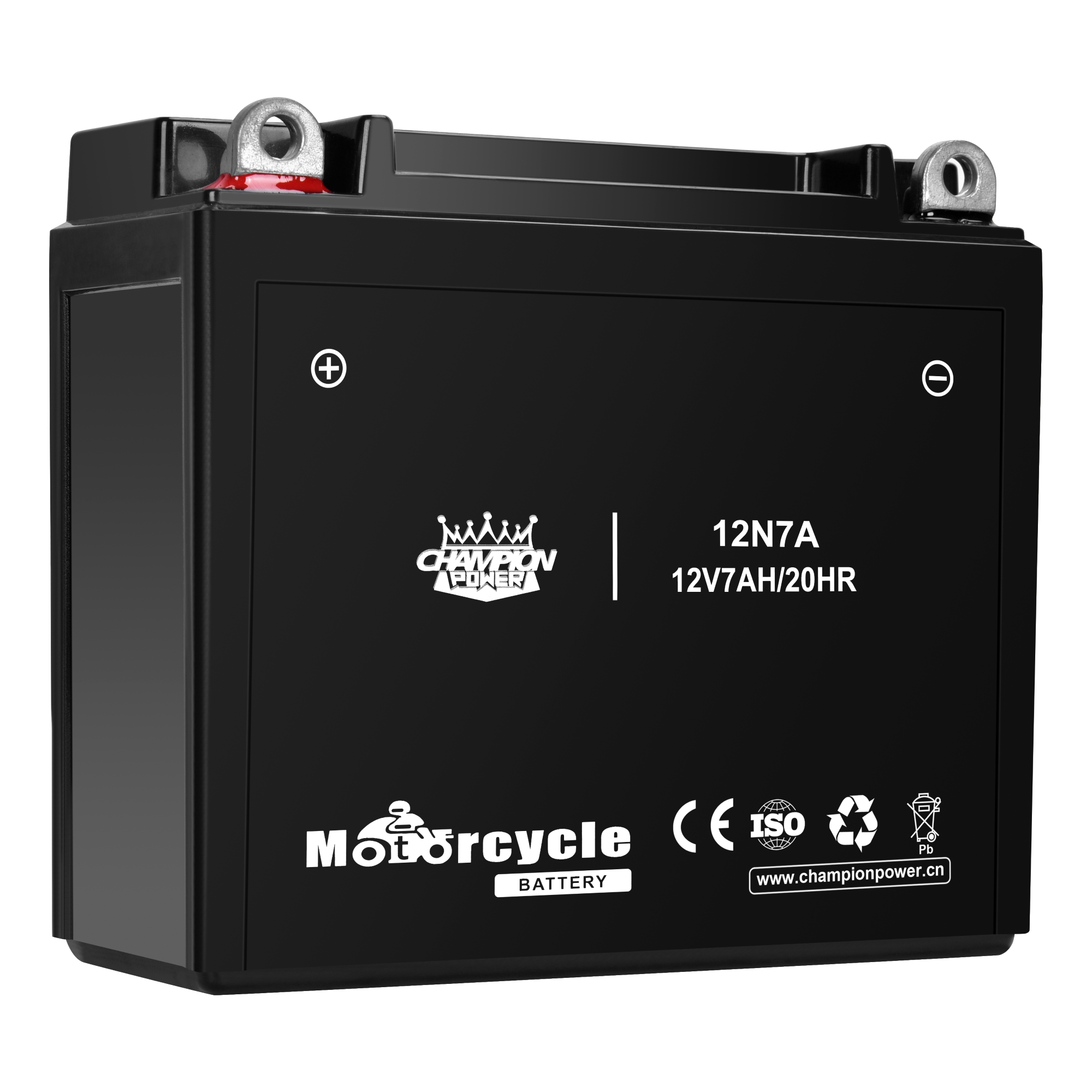 Batterie de moto 12N7A 12V7AH 136 mm * 76 mm * 126 mm