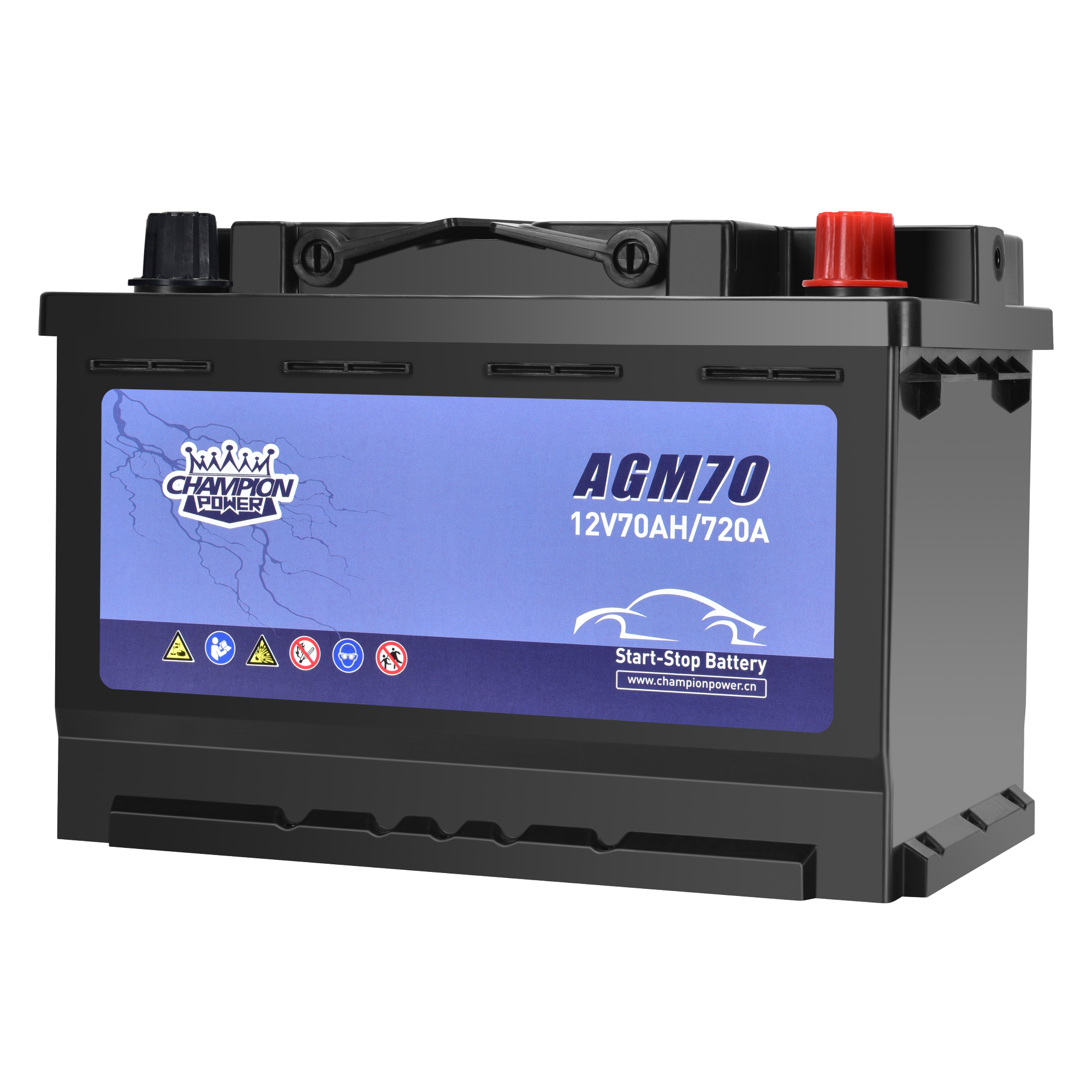 AGM70 12V70AH Batterie de démarrage de démarrage