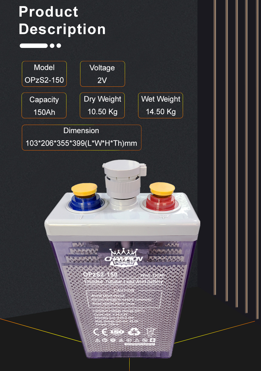 Description du produit OPZS Batery