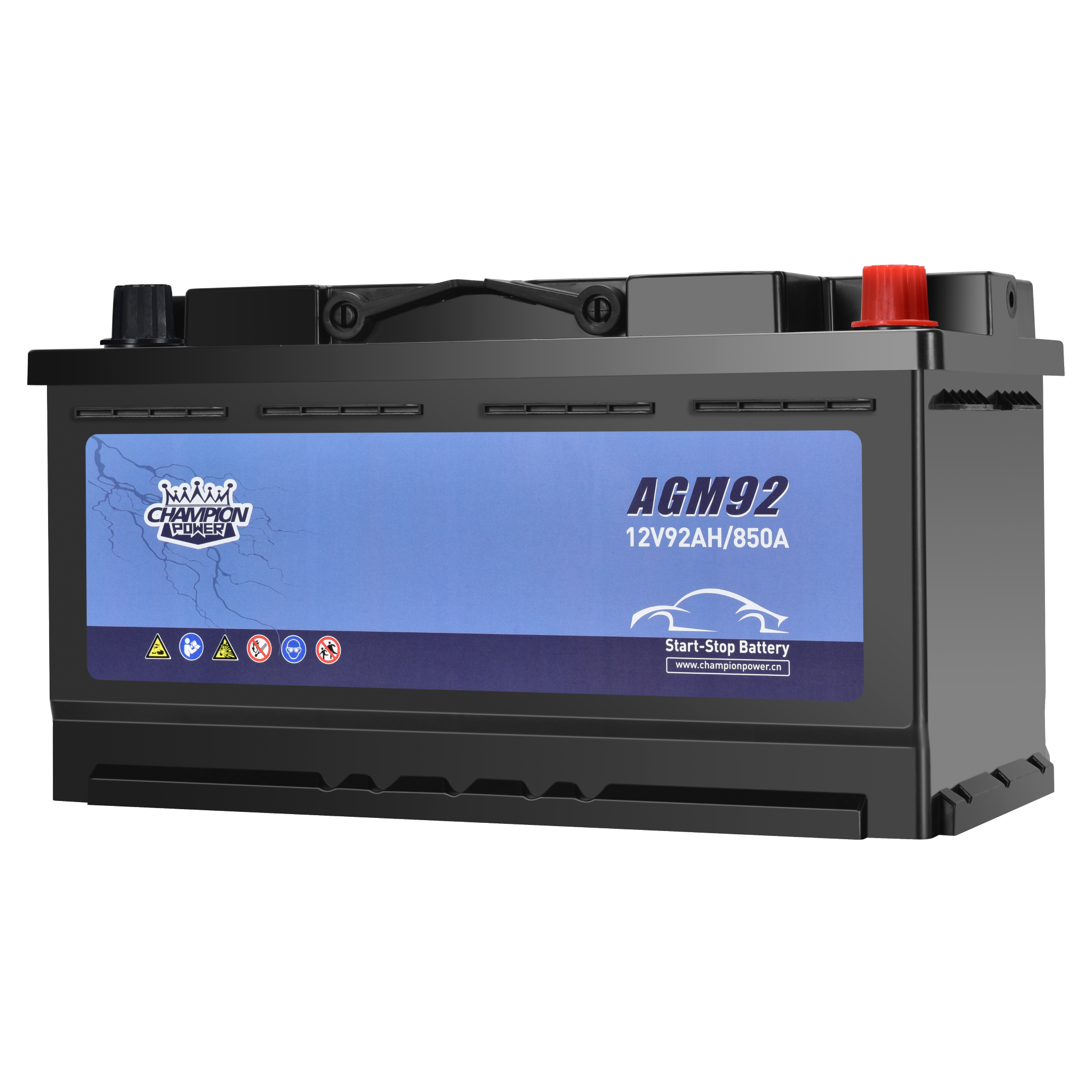 AGM92 12V92AH Batterie de démarrage de démarrage